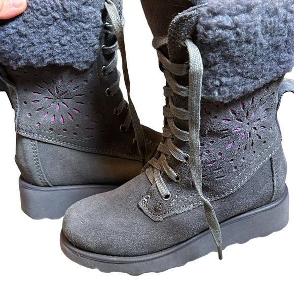 BEARPAW Kylie Suede Youth Boots size 1 - Picture 5 of 7
